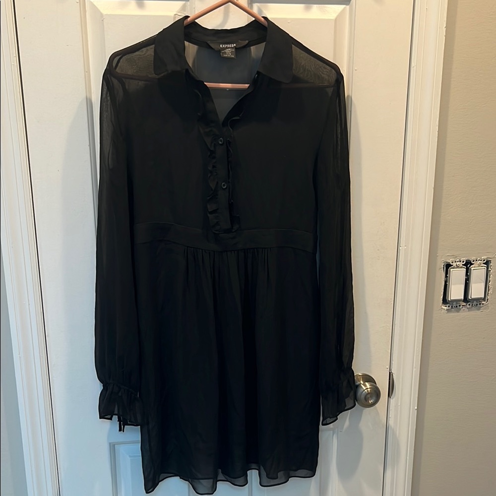 Express Sheer Black Bathing Suit Cover Up